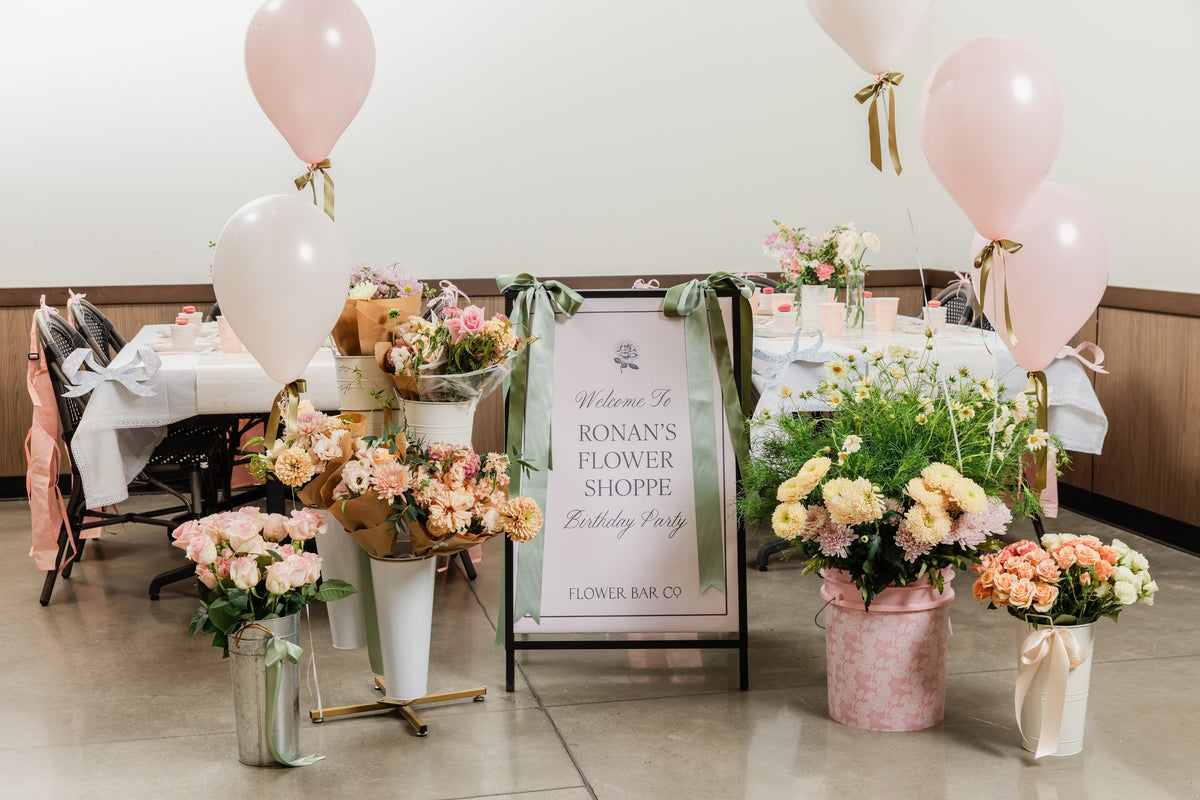 BEAUTIFUL BIRTHDAY PARTY IDEA FOR LITTLE GIRLS: A FLOWER SHOPPE PARTY AT FLOWER BAR CO.
