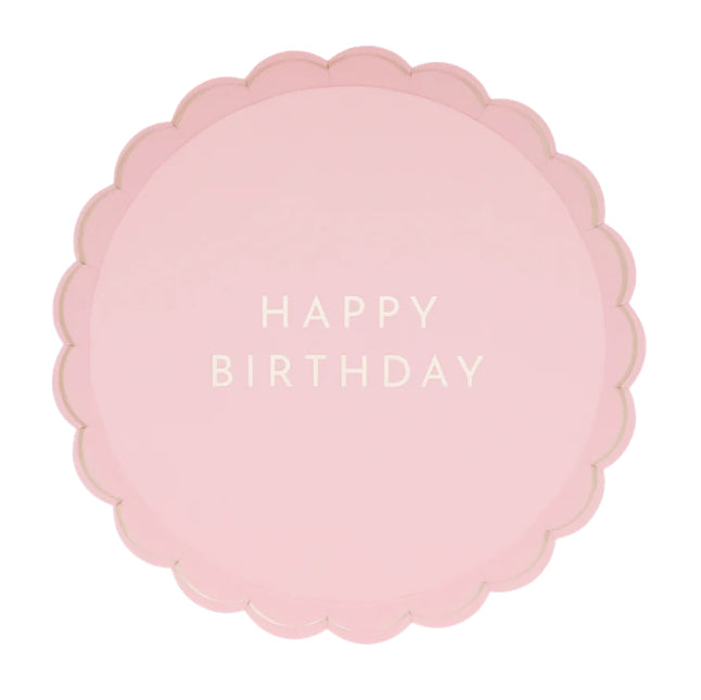 PETAL PINK SIGNATURE HAPPY BIRTHDAY SMALL PLATES
