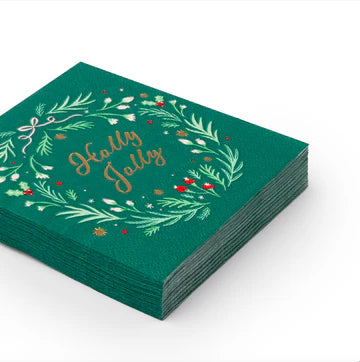 HOLLY JOLLY CHRISTMAS COCKTAIL NAPKINS