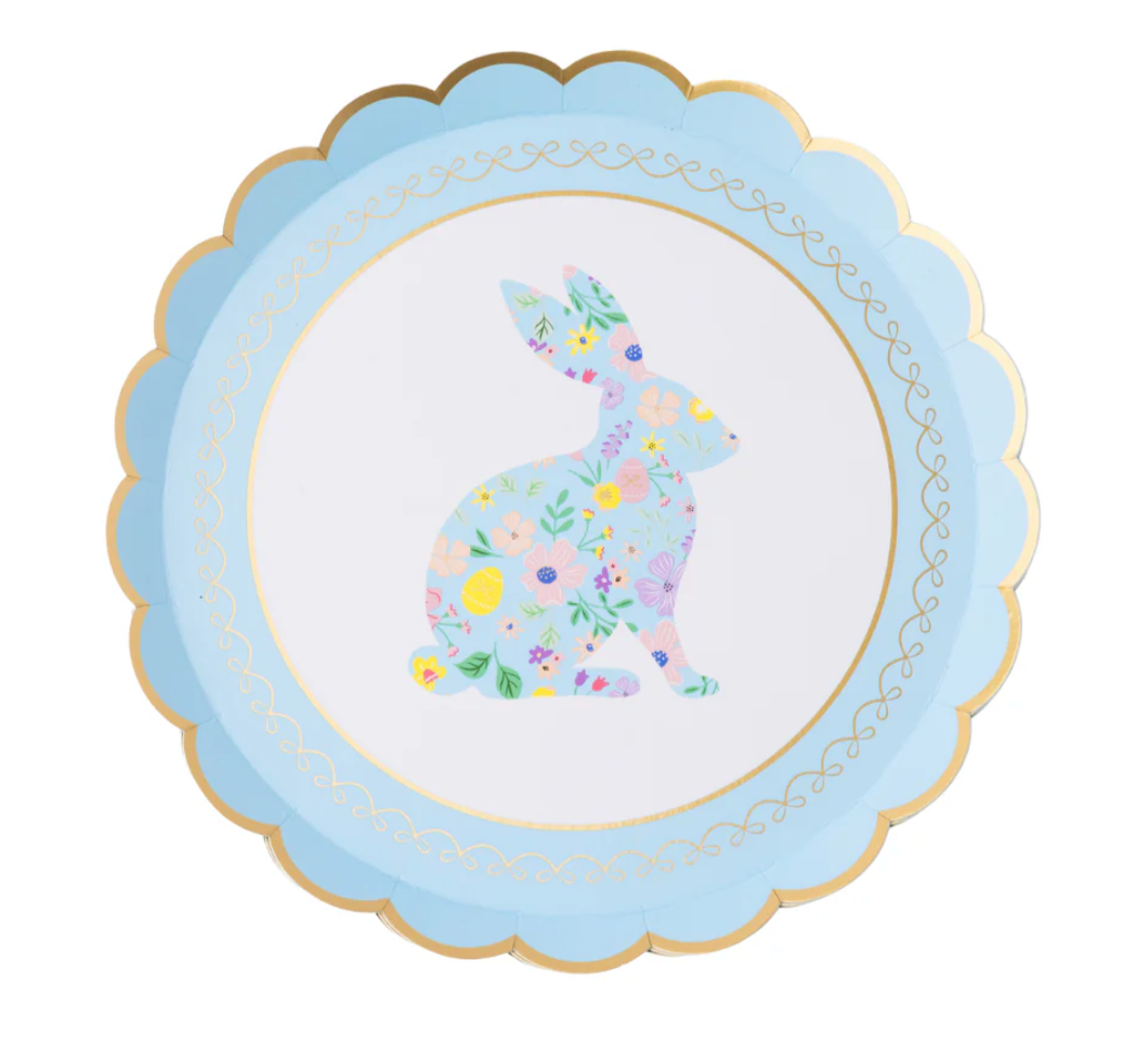 EASTER BUNNY PASTEL FLORAL SMALL PLATES
