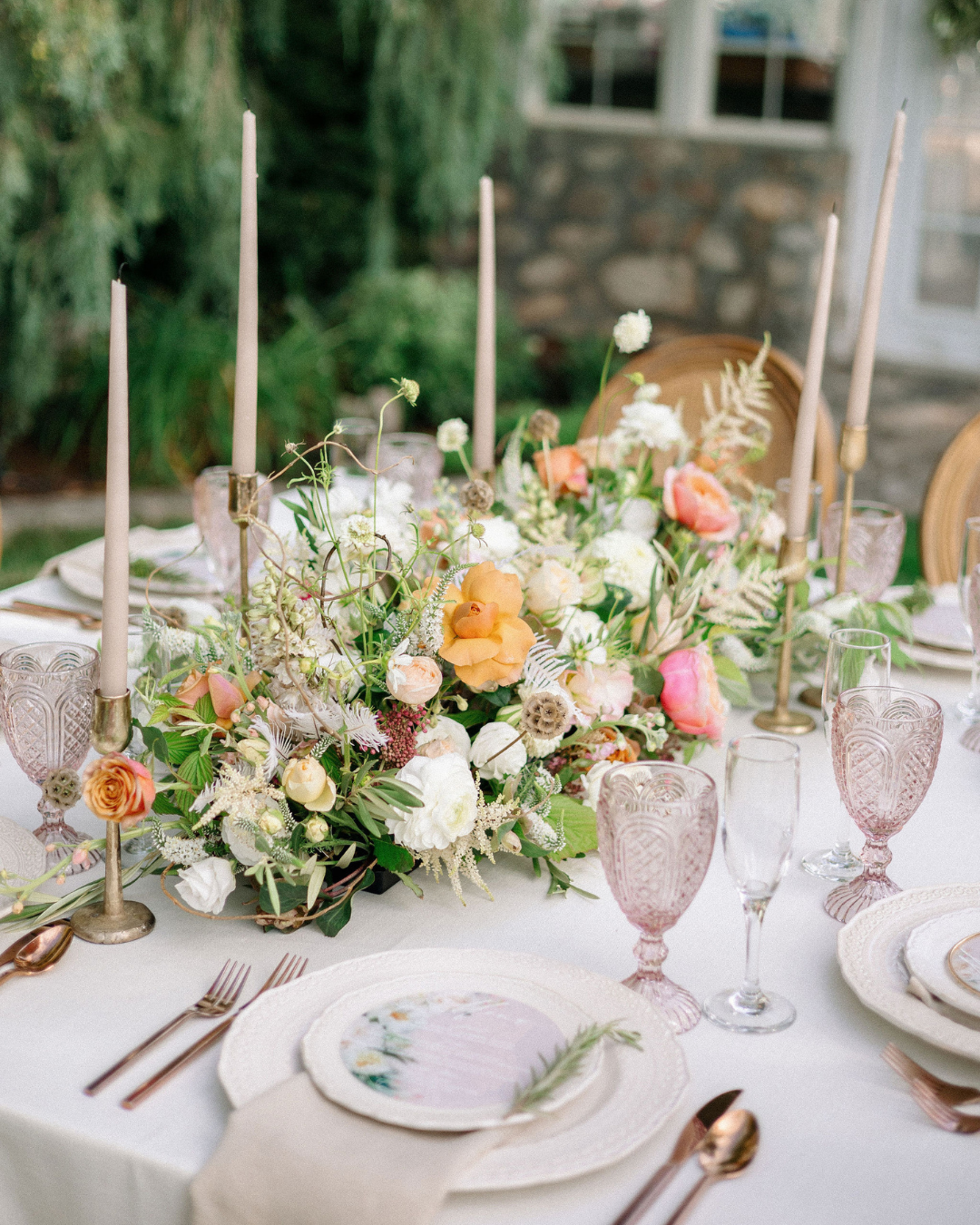 wedding floral centerpiece by Flower Bar Co